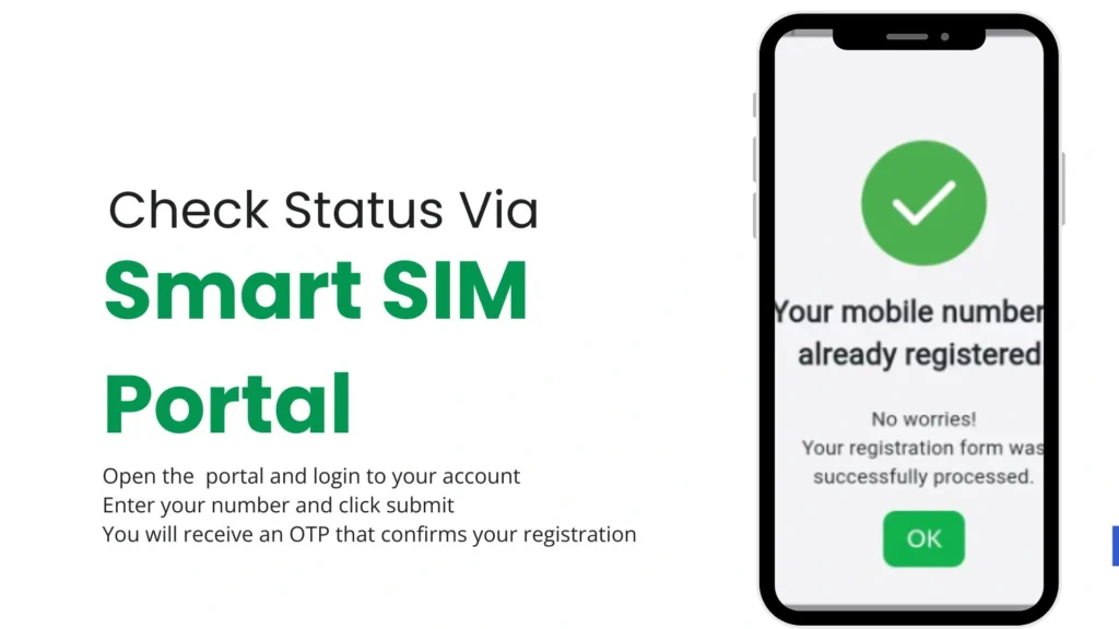 Smart SIM Registration Online Official 11 Check SIM registration status with Smart SIM portal