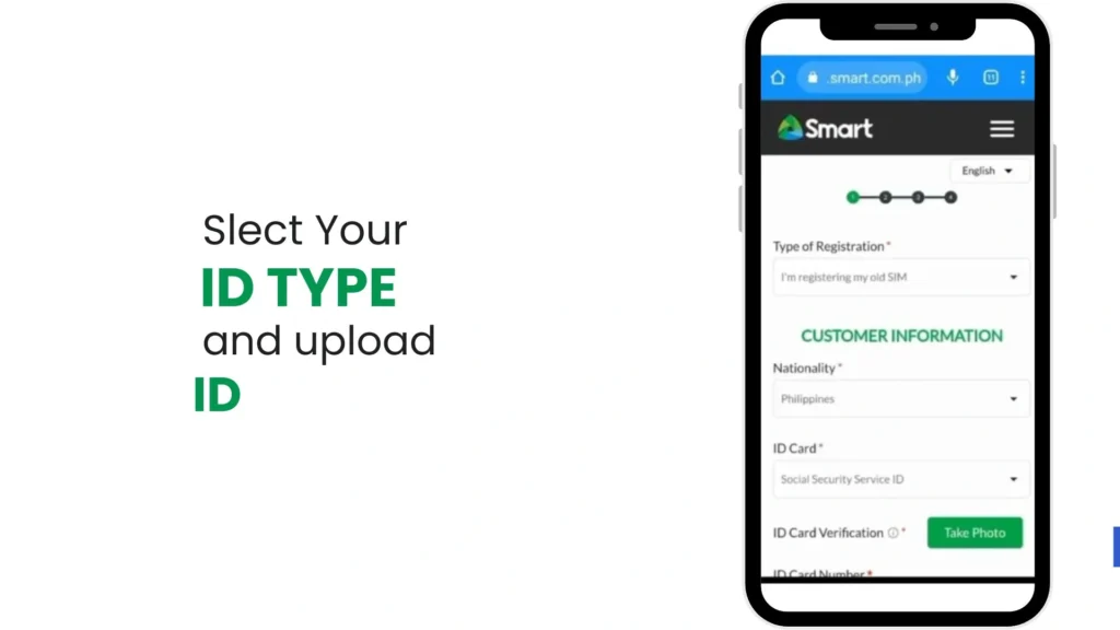 Smart SIM Registration Online Official 3 Upload valid ID for SIM verification