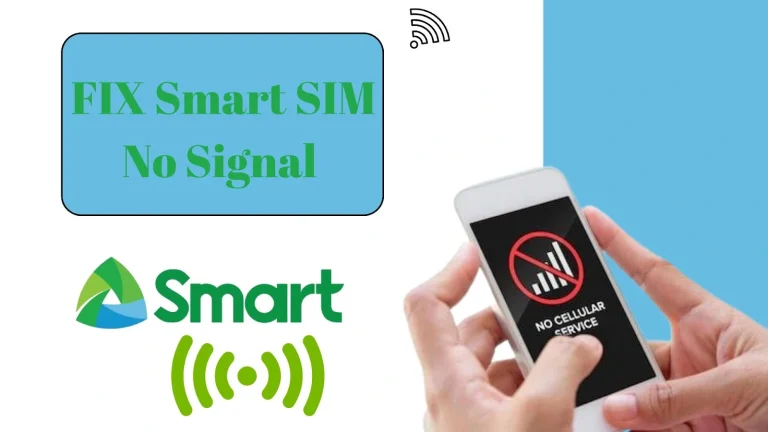 Phone shows "No Cellular Service" with Smart logo